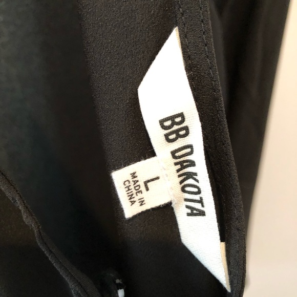 BB Dakota Black Racer Back Sheer Tank Top sz Large - Picture 5 of 6